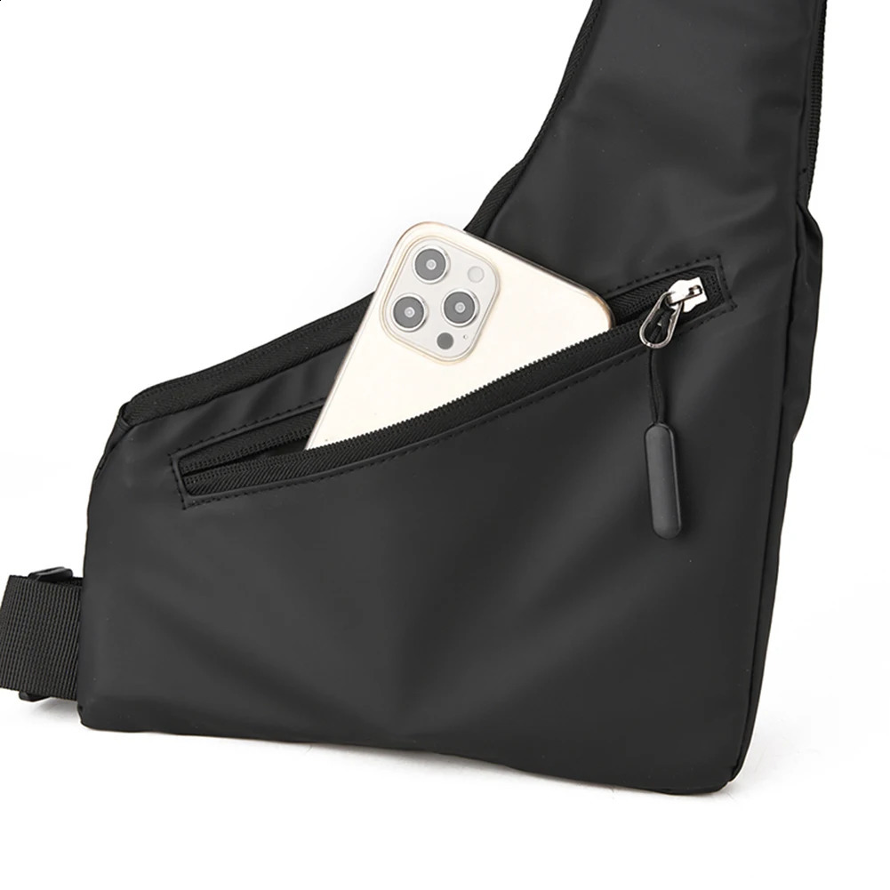 Anti Theft Travel Bag for Men with Adjustable Strap Slim Sling Bag Multi-Pocket Crossbody Bag Solid Hobo Bag for Hiking Sports 240823