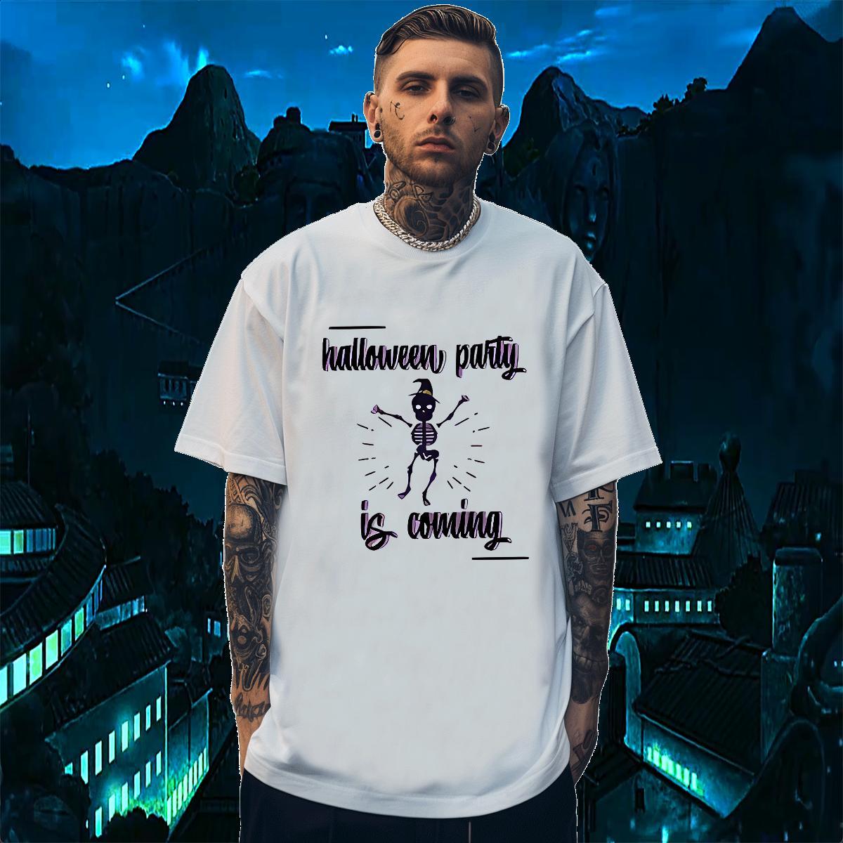 Soft Mens T Shirts 230g 100% Cotton skull Summer Casual Custom Cartoon Breathable Crew Neck Men Tees New Designer Wear