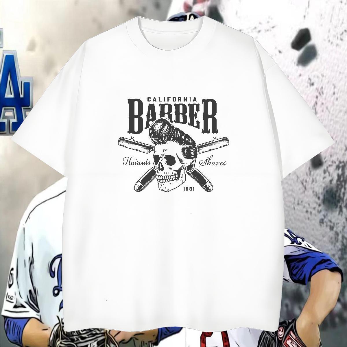 Designer Mens T Shirts 100% Cotton 230g skull Hip Hop Custom Printing Pure Cotton Men Clothes T-Shirt Free Shipping Tops