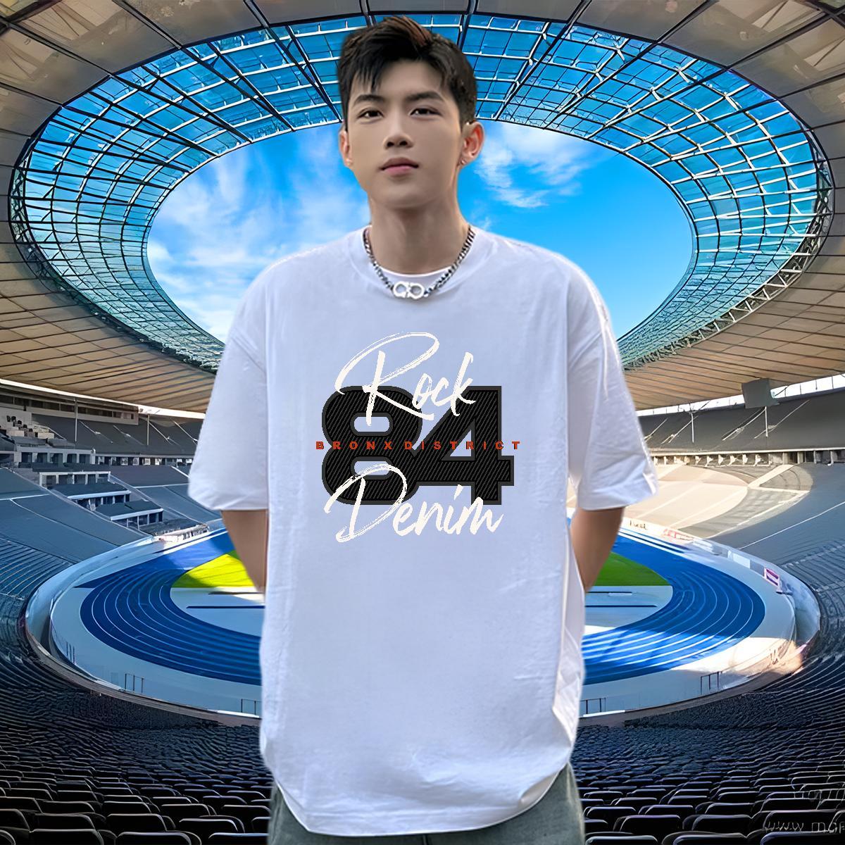 Cool Man T Shirts 230g Cotton number Anime Printing Street Asian Size Breathable Crew Neck Men Tshirts New Tops