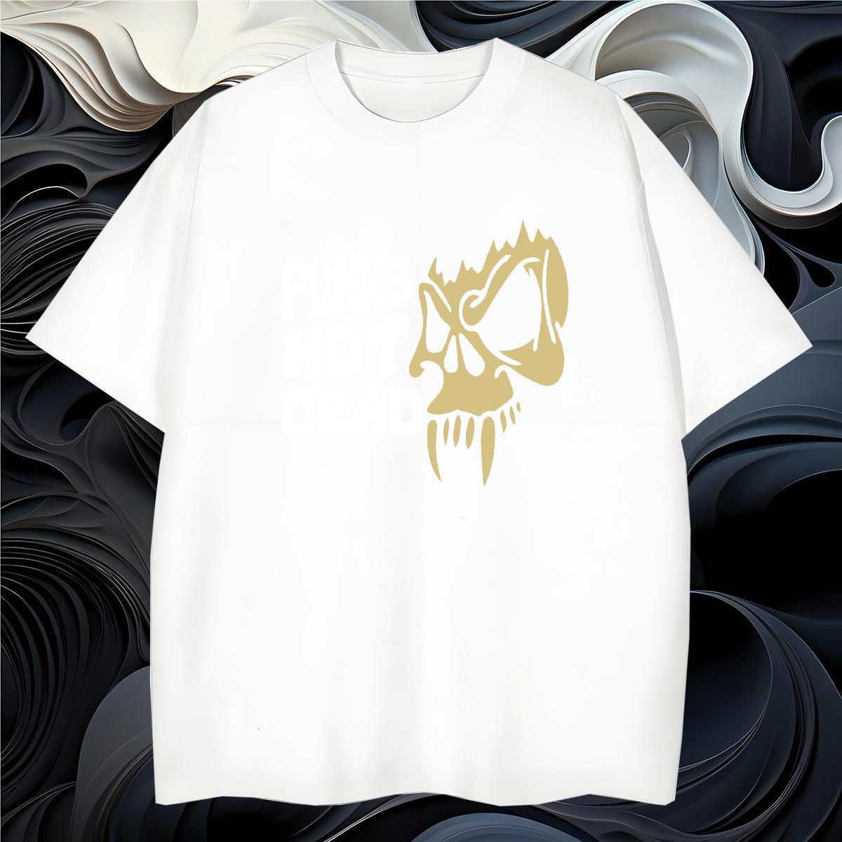 Brand Mens T Shirts 230g Cotton skull Hip Hop Street Custom Print Oversized Breathable Soft Mens Tshirts Factory Direct Tops Tees