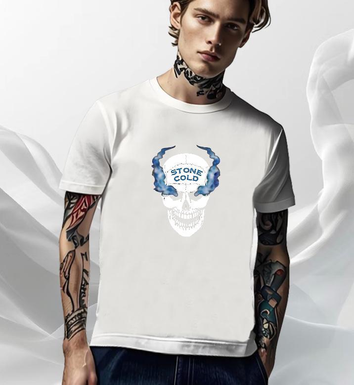 Loose Man T Shirts 100% Cotton 230g skull Daily Outfit Plus Size Custom Breathable Crew Neck Tshirts Designer Fashion Tees