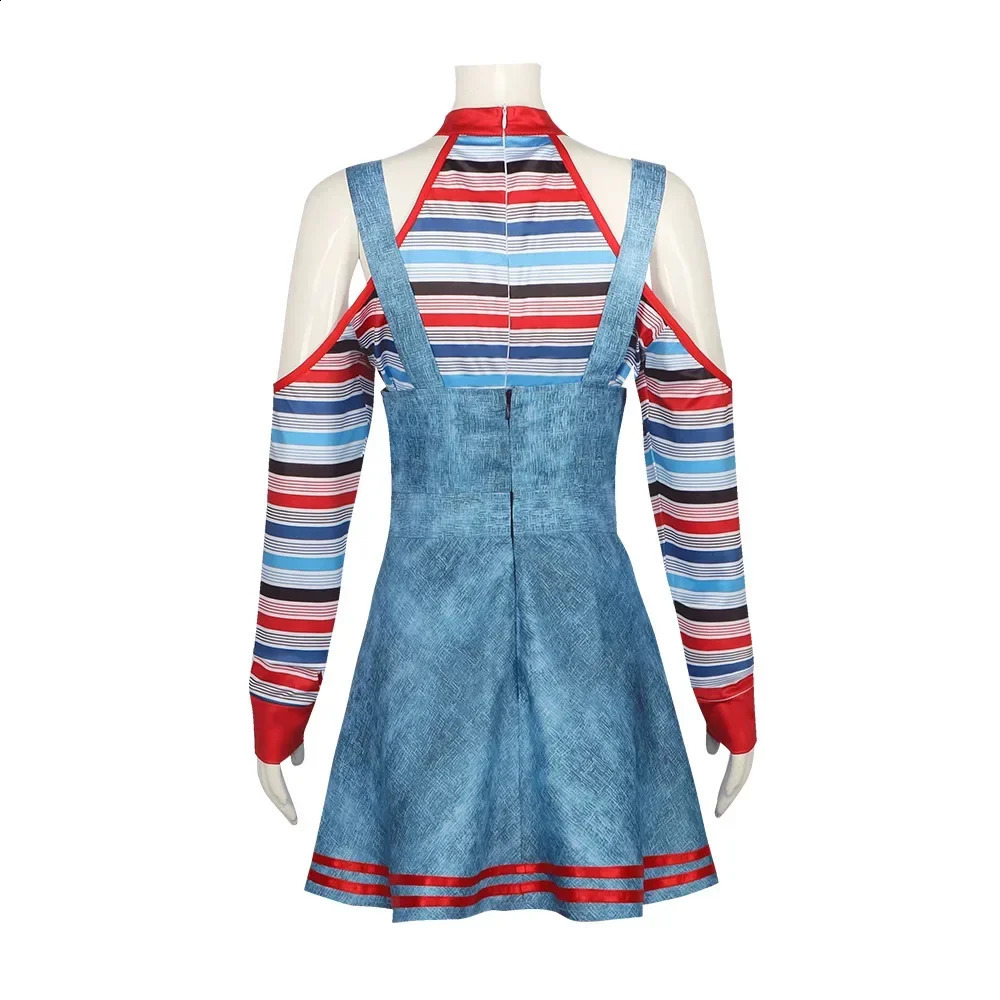 Childs Play Role Playing Costume Chucky Tshirt Bridal Dress Halloween Carnival Party Female Fancy 240823