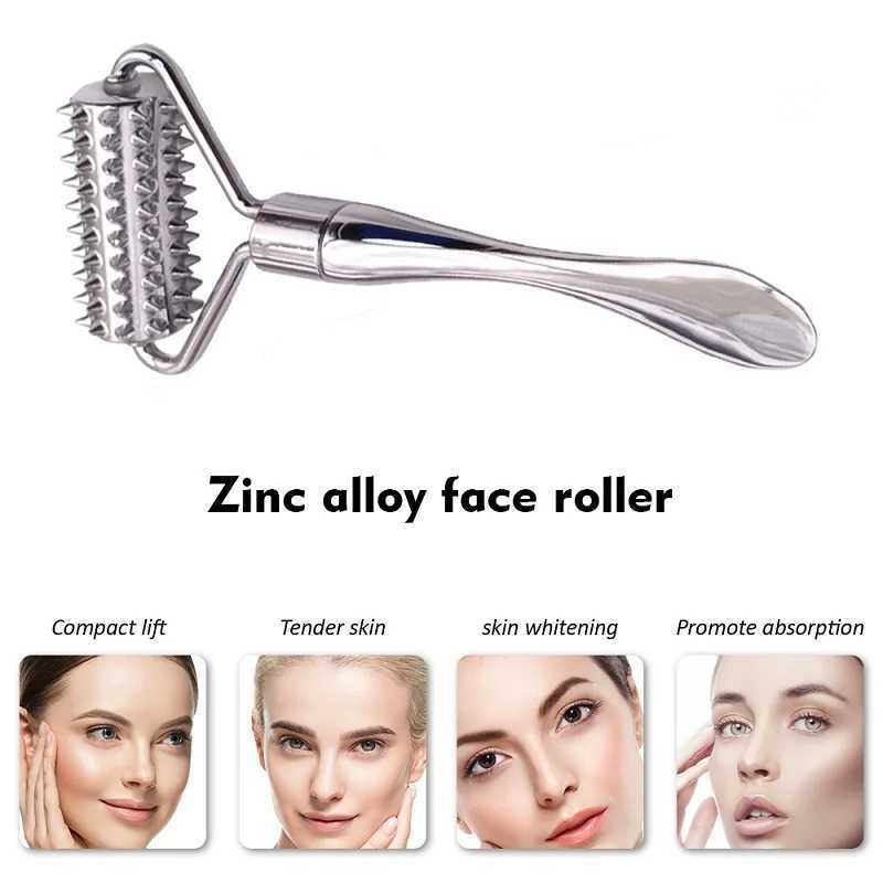 Stainless steel pointed roller spatula massage ball stone face roller massager to improve neck facial beauty skin care tool CL240824