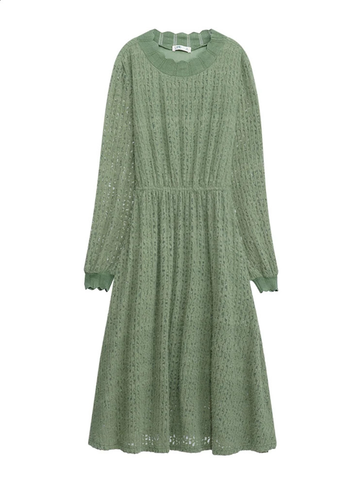 I BELIEVE YOU Dresses for Women Winter Elegant Puff Sleeves High Waist A-line Vestidos Solid Female Fairy Dress 2224094772 240824