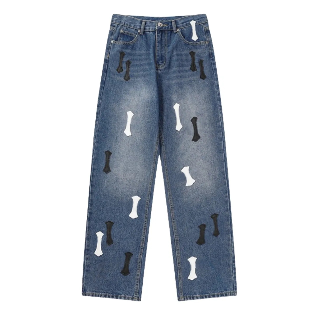 chrome designer Men's Jeans Designer Make Old Washed Straight Trousers Letter Prints Long Style high quality luxury jeans