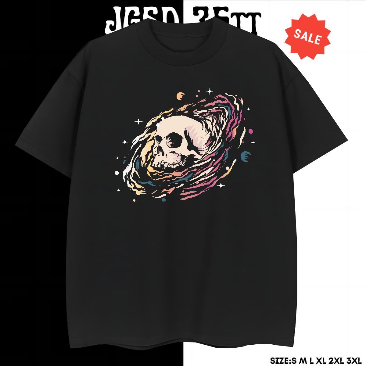 Wholesale T shirt 100% Cotton 230g skull Street wear Hip Hop Graphic Crew Neck Breathable Mens Tshirts New Designer Top Tees