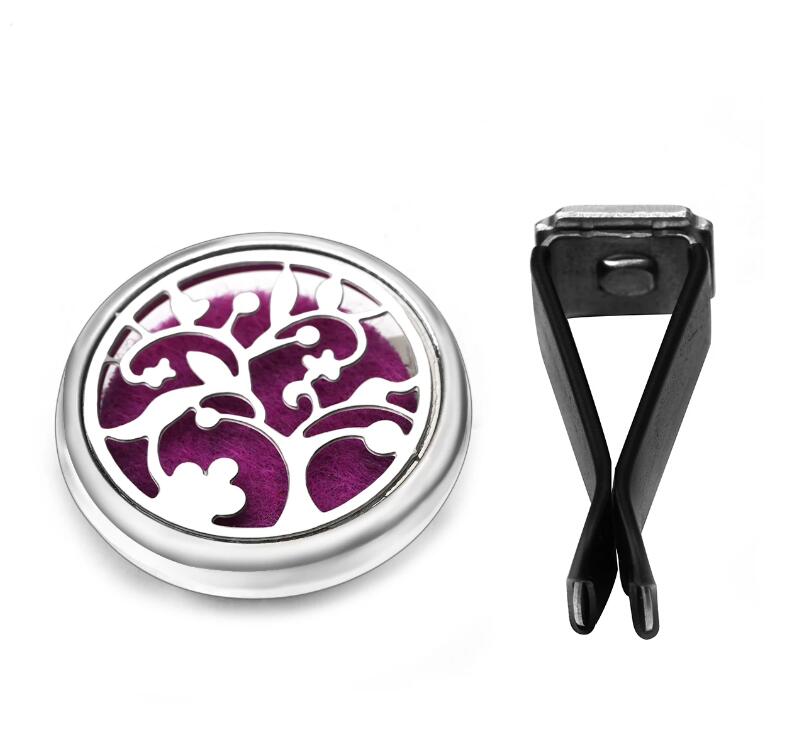 30Mm Perfume Home Essential Oil Diffuser For Locket Stainless Steel Car Air Freshener Conditioning Vent Clip