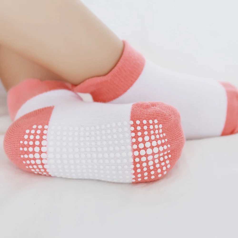 6 Pairs Girls Cotton Non-slip Floor Socks For Toddler Kids Baby Indoor Activities Learn To Walk Ankle Socks CL240824