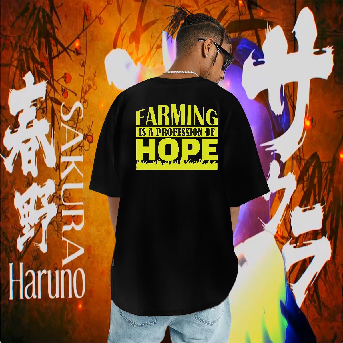 Loose T Shirts Men 230g Pure Cotton letter Casual Anime Print Breathable Crew Neck Tshirt for Man Woman Brand Tees Shirts