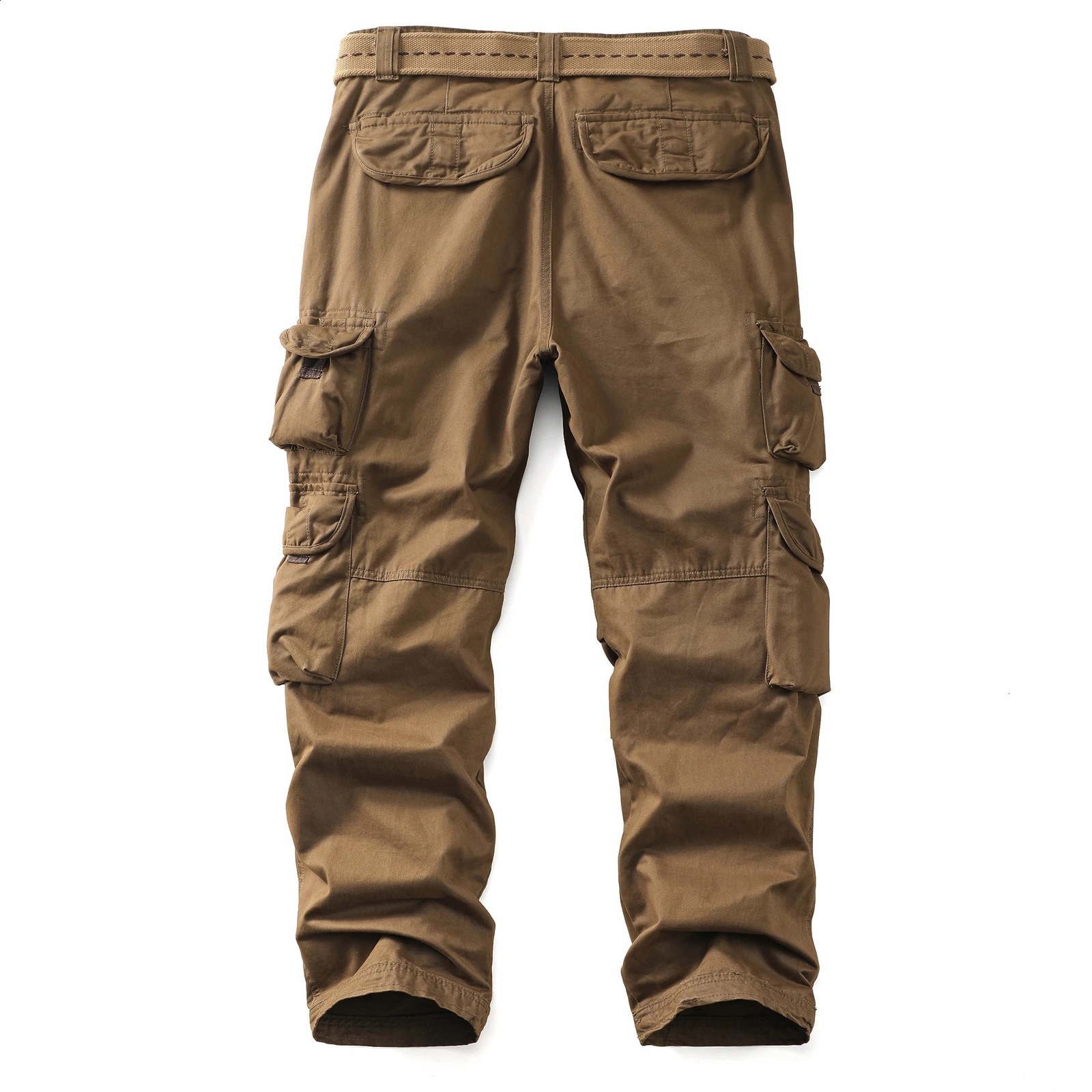 AKARMY mens wild cargo pants camouflage cotton casual thick work hiking with 8 pockets without straps 240823