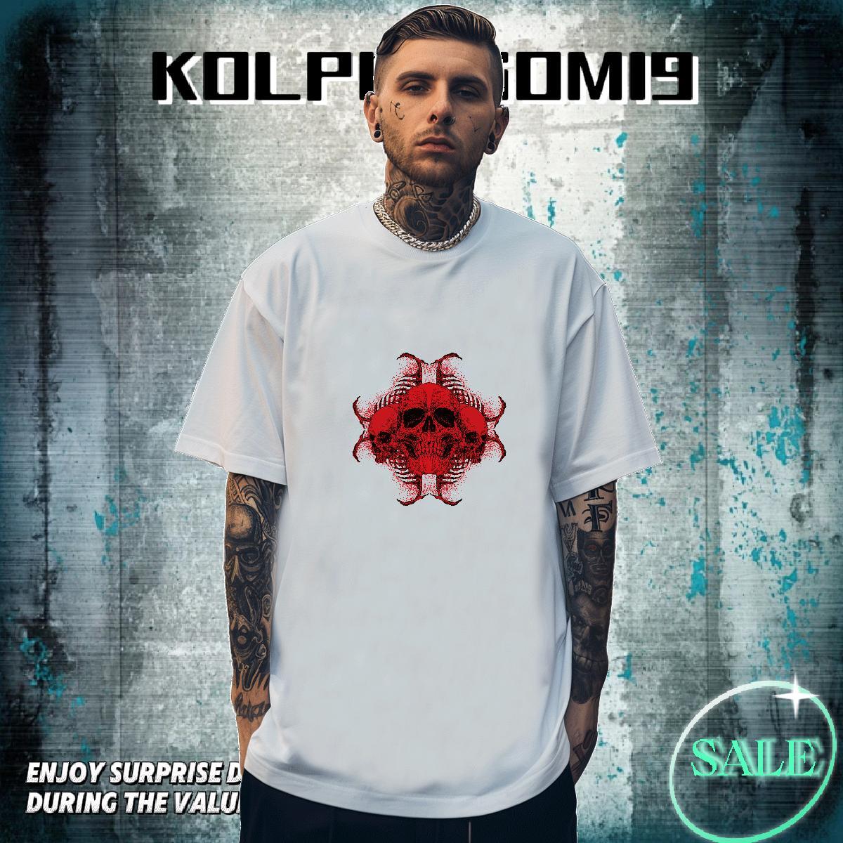 Designer T-Shirts 100% Cotton 230g skull Hip Hop Oversized 4XL Short Sleeve Soft Men Tees 2024 Summer Top Tees