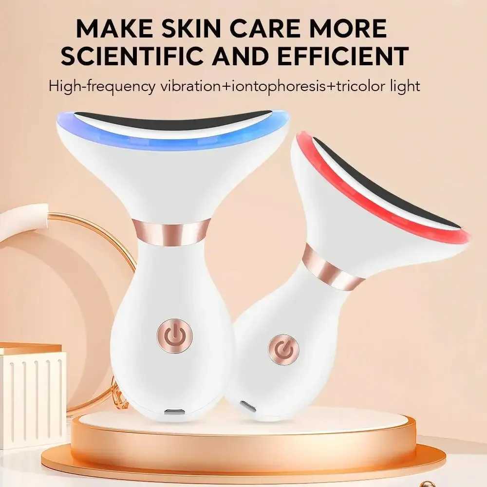 Facial Massager New Hot Cold Hammer Skin Tightening LED Face Lifting Beauty Instrument Vibration Massage Facial Skin Care Tool CL240824