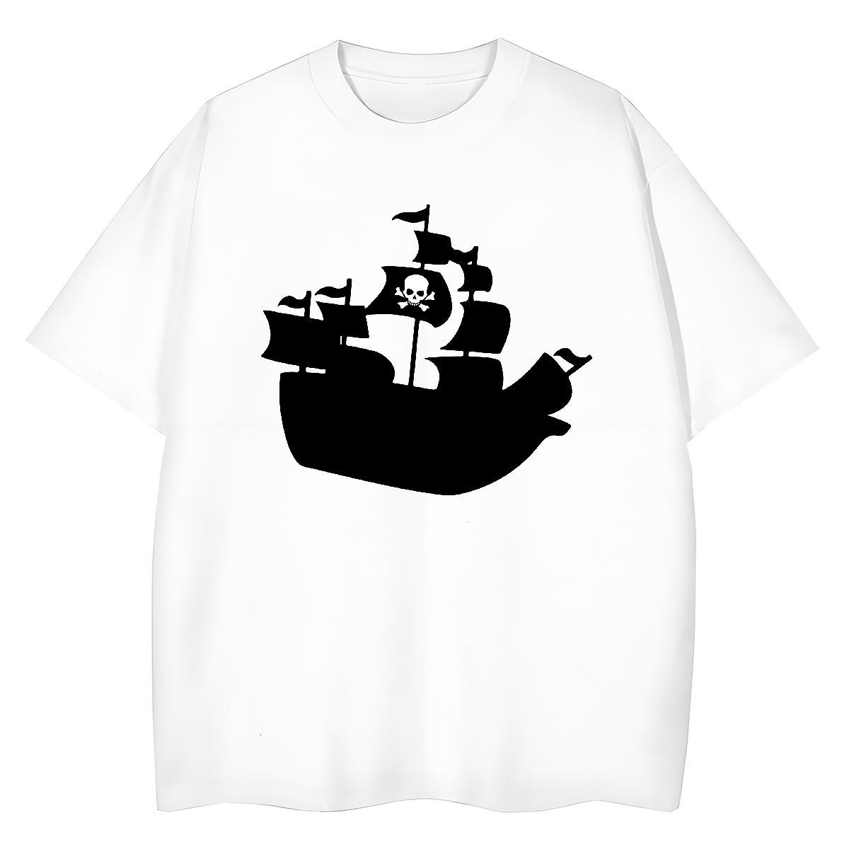 Wholesale T Shirts Men 230g Cotton skull Casual DIY Short Sleeve Soft Men Clothes T-Shirt 2024 New Tshirts