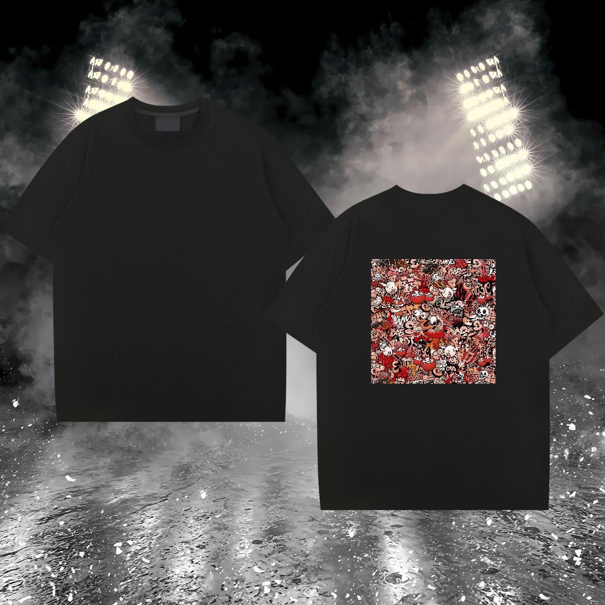 Popular Man T Shirts 230g Cotton skull Outdoor Skull Breathable Short Sleeve Men Clothes T-Shirt 2024 DIY Tops