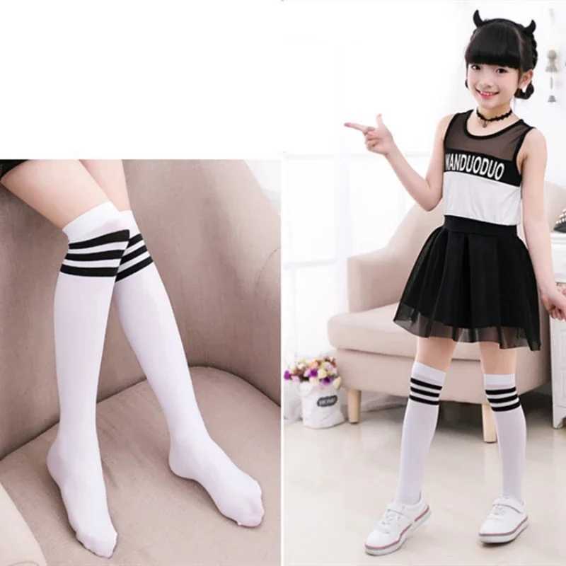 Baby Boys Girls Sports Knee High Long Socks Velvet Thin Breathable Stripe Soft Kids Sock Children School Uniform Socks CL240825