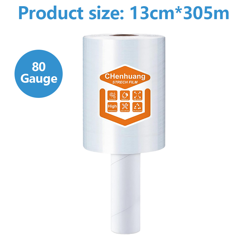 Single pack 13 cm wide 305 m long elastic transparent adsorption durable paste packaging mobile packaging 80 Gauge wholesale