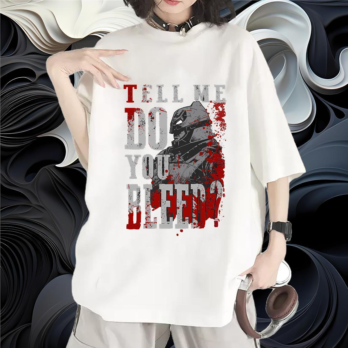 High quality Women Tshirts 230g Cotton scary Home Outdoor Womens T Shirts Breathable DIY Anime Clothings