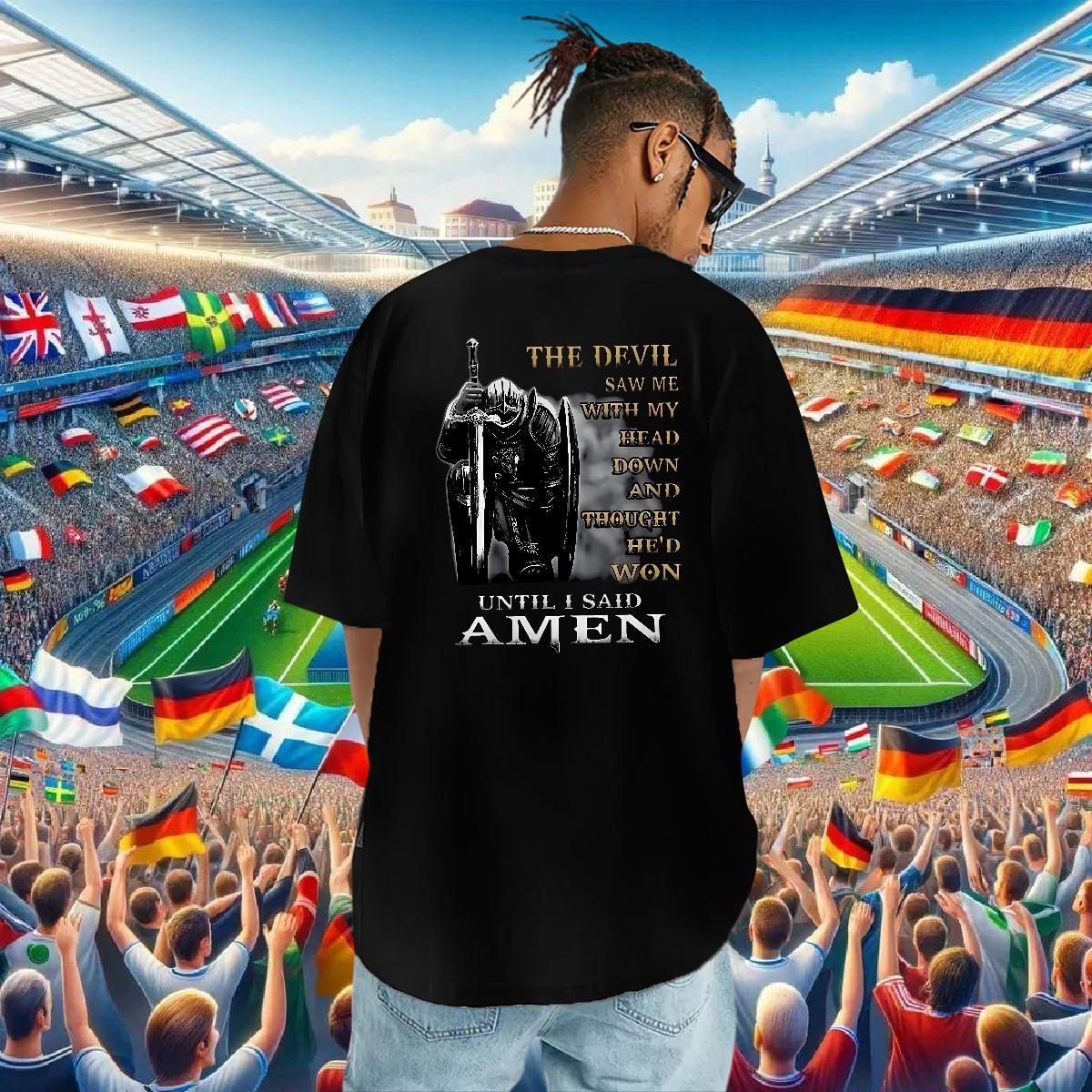 Unisex Men T Shirts 100% Cotton 230g letter Daily Wear Cartoon Print Short Sleeve O-Neck Tshirt for Man Woman DIY Customized Tops