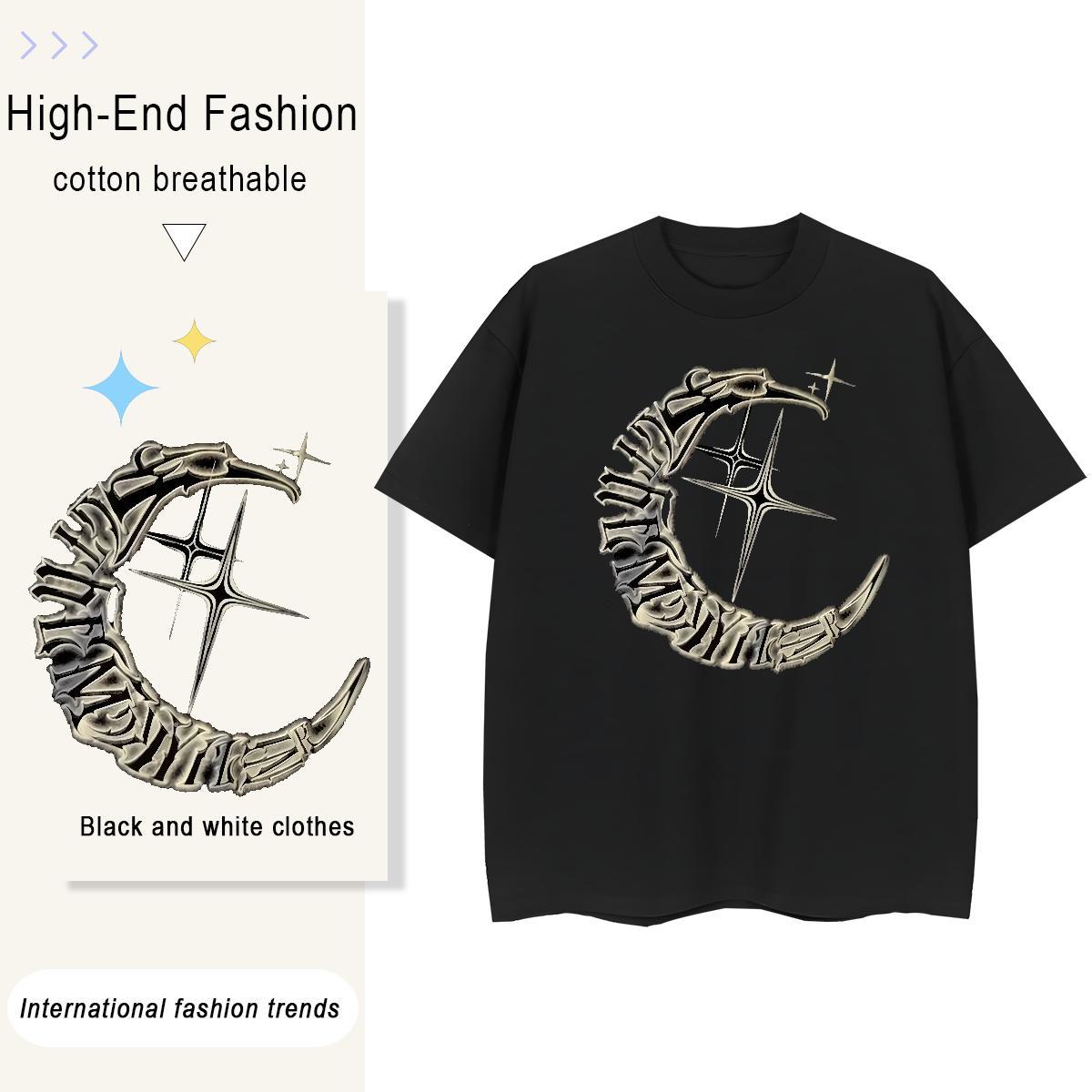 5A Unisex Tshirts 230g Pure Cotton icon Daily Outfit T Shirt For Woman Short sleeve Soft Floral Print Tops