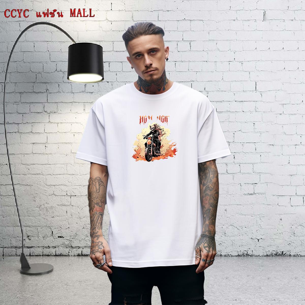 Brand T-Shirts 230g Cotton skull Daily Wear Custom Anime O-Neck Short Sleeve Men Tshirts Casual New Tops Shirt