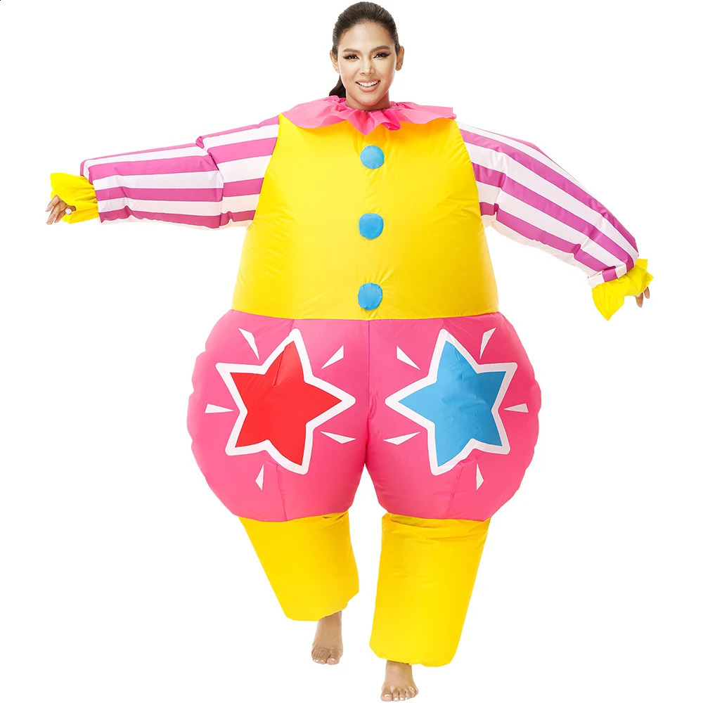 Adult Sumo Ballet Performer Clown Inflatable Costume Purim Halloween Christmas Anime Cosplay Horror Mascot Party Fun Set w240824