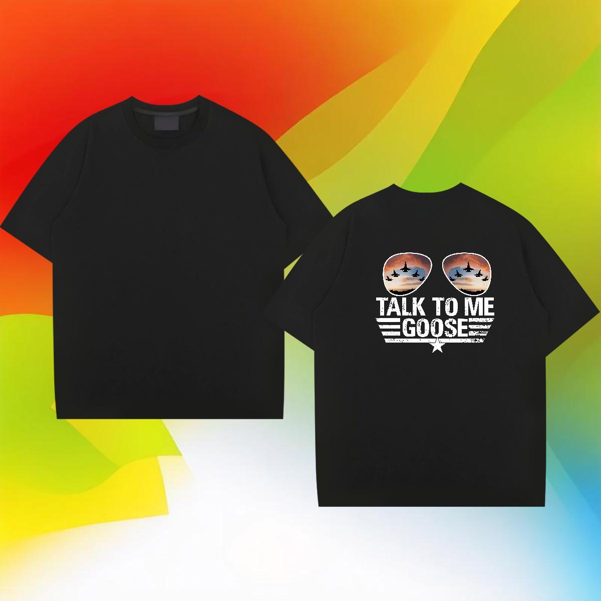 Cool Design T Shirt For Man 230g Cotton letter Outdoor Black White Round Neck Short Sleeve Mens Tshirts Classic Tops Shirt