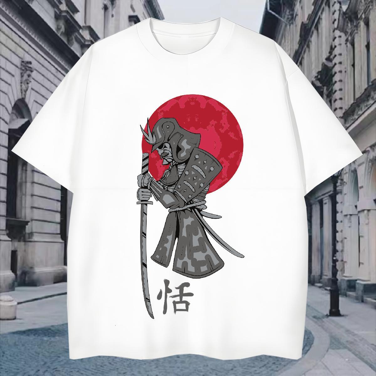 Loose Fit T-Shirts 230g Pure Cotton portrait Casual Daily Wear DIY Breathable Short Sleeve Men Tees 2024 DIY Clothings
