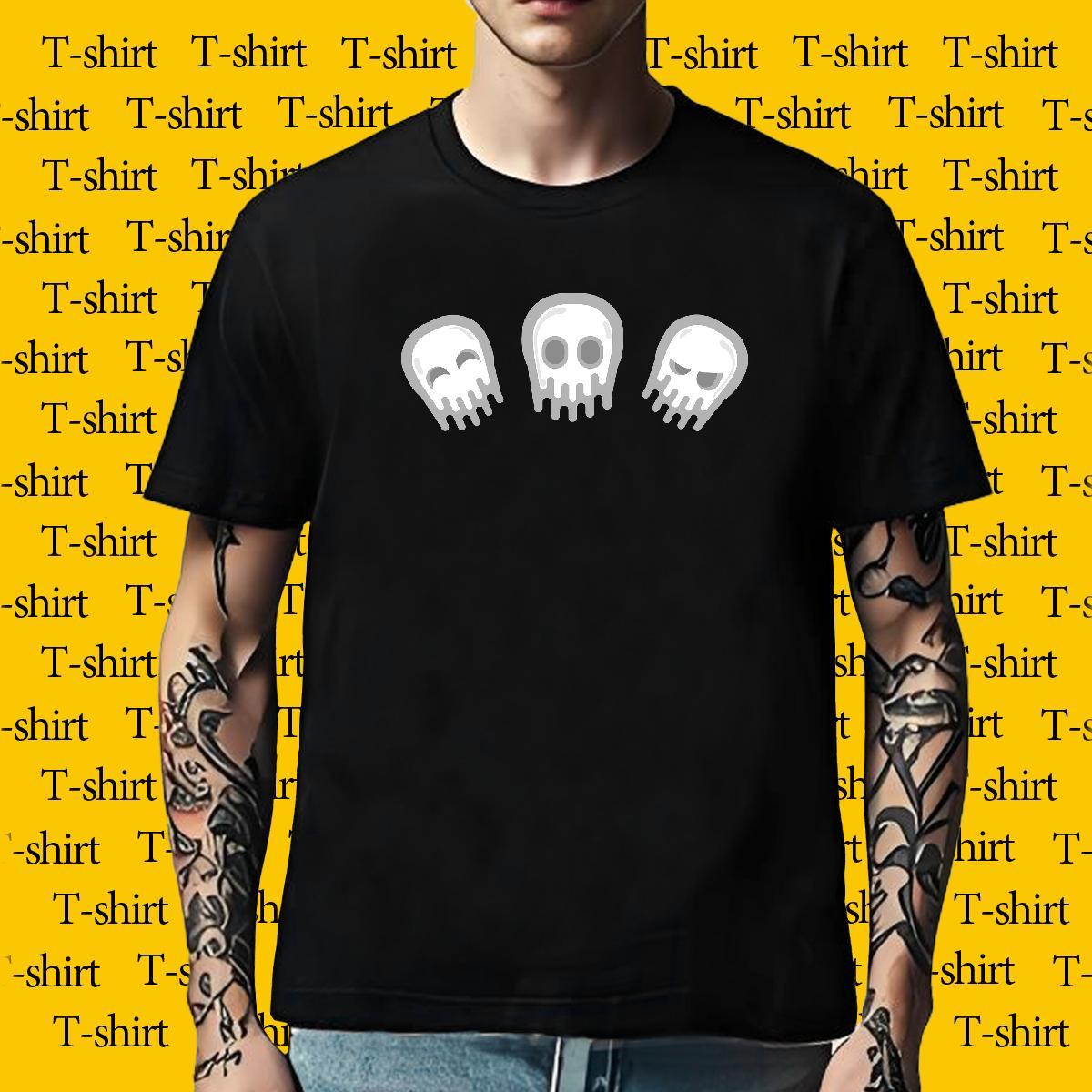 Cool Design T Shirts Men 230g 100% Cotton skull Street Black White Breathable Crew Neck Tshirts Stylist Tops Shirt