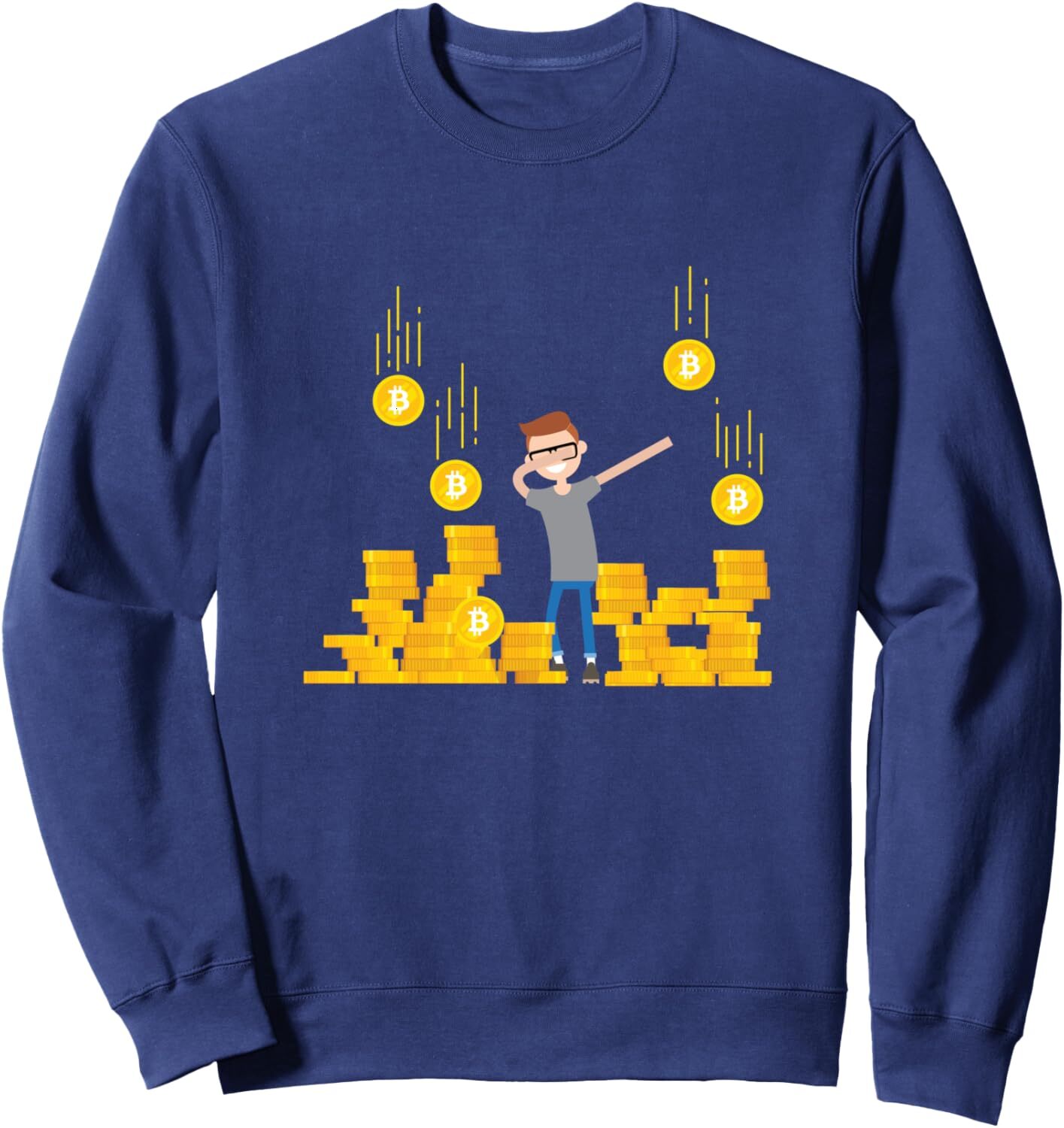 Long Sleeve Shirts For Men Sweatshirt Man Mining Crypto And Dabbing Bitcoin Geek Gift Sweatshirt T Shirt Tee Streetwear Casual Tops Clothes Free shipp