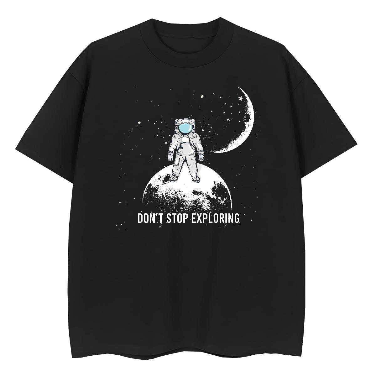Popular Women Tshirts 230g Cotton universe High Street Hip Hop Women T Shirts Short Sleeve O-Neck Cartoon Anime Polos