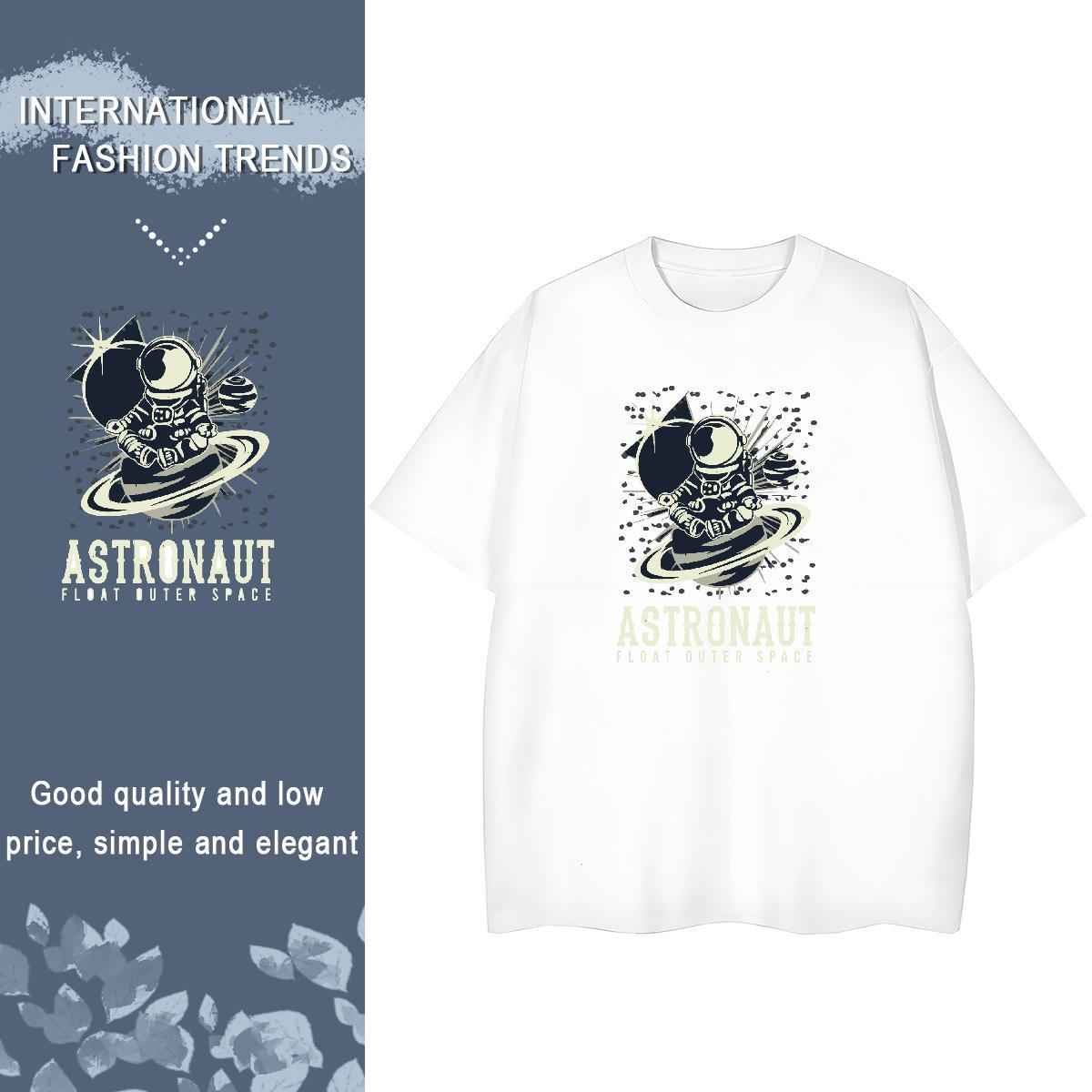 Brand Women Tees 100% Cotton 230g planet Casual Daily Wear Women T Shirts Breathable Crew Neck Anime Clothings