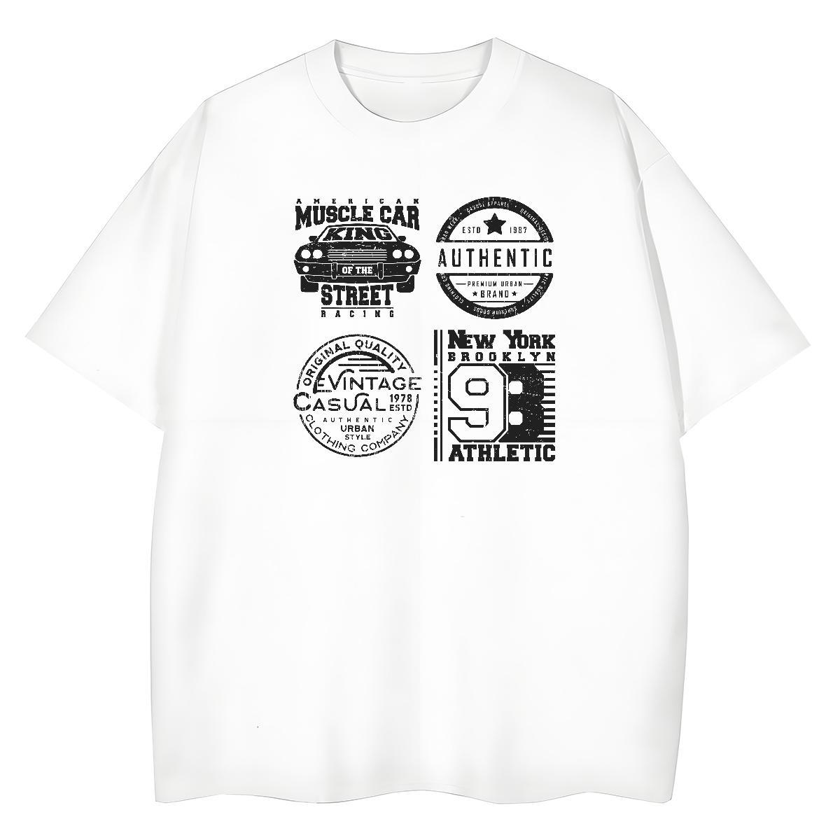 5A Unisex Tshirts 100% Cotton 230g letter Beach T-Shirts Breathable Short Sleeve Custom Printed Tee Shirt