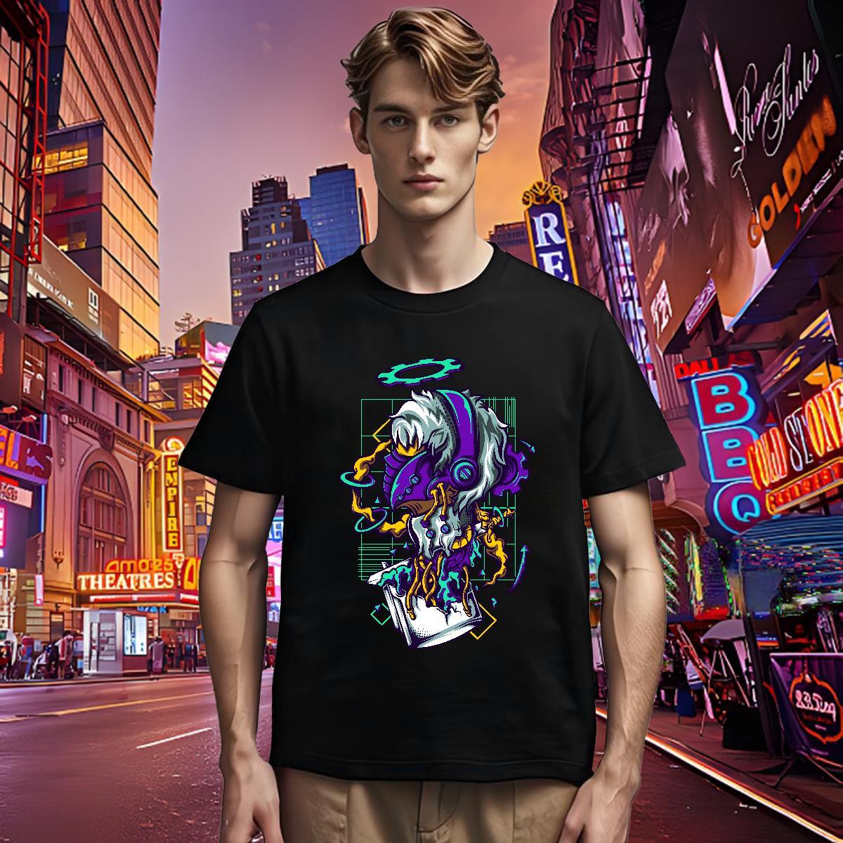 Loose Man T Shirts 230g Pure Cotton ET Hip Hop Oversized 4XL Breathable Short Sleeve Men Tshirts 2024 Clothings