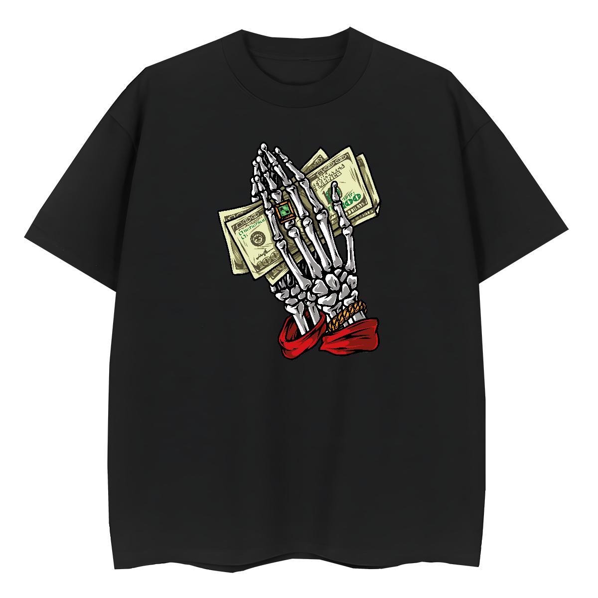 High Quality T shirt 100% Cotton 230g skull Spring Summer Oversized 4XL Breathable Short Sleeve Tshirt for Man Woman Classic Casual Clothings
