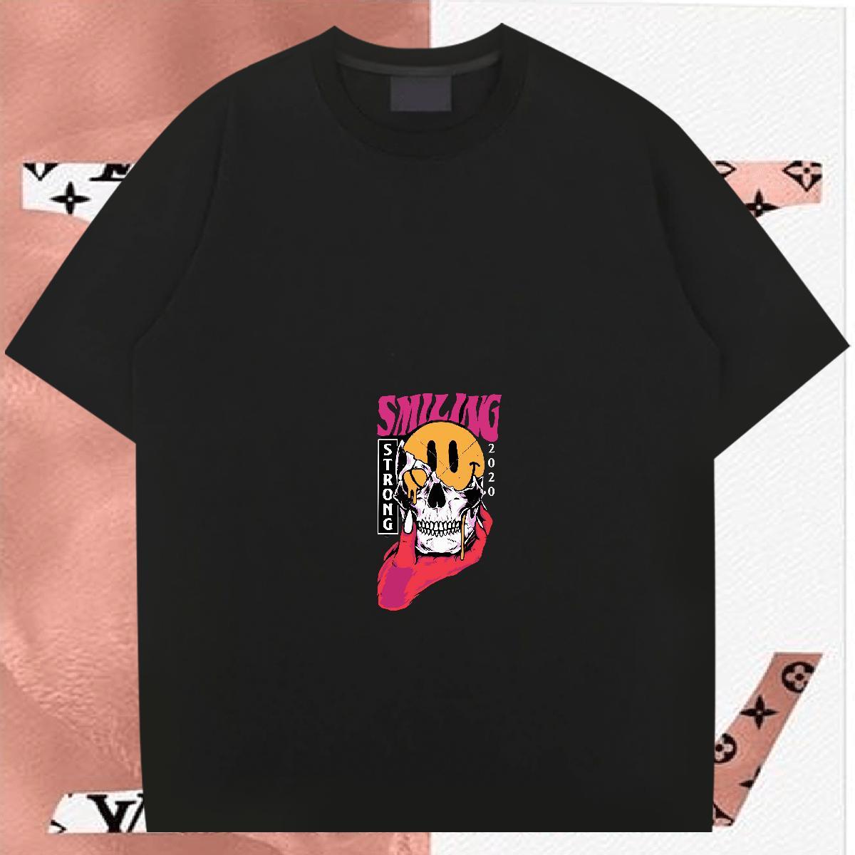 Brand Men T Shirts 100% Cotton 230g skull Home Outdoor Custom Anime Round Neck Short Sleeve Men Tees Classic Tops