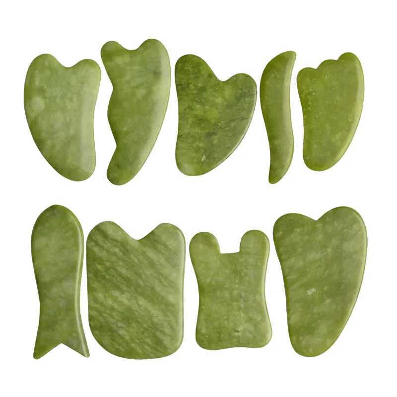 Natural Jade Stone Scraping Gua Sha Board Massager Face SPA Guasha Acupuncture Skin Beauty Facial Care Massage Tools CL240824