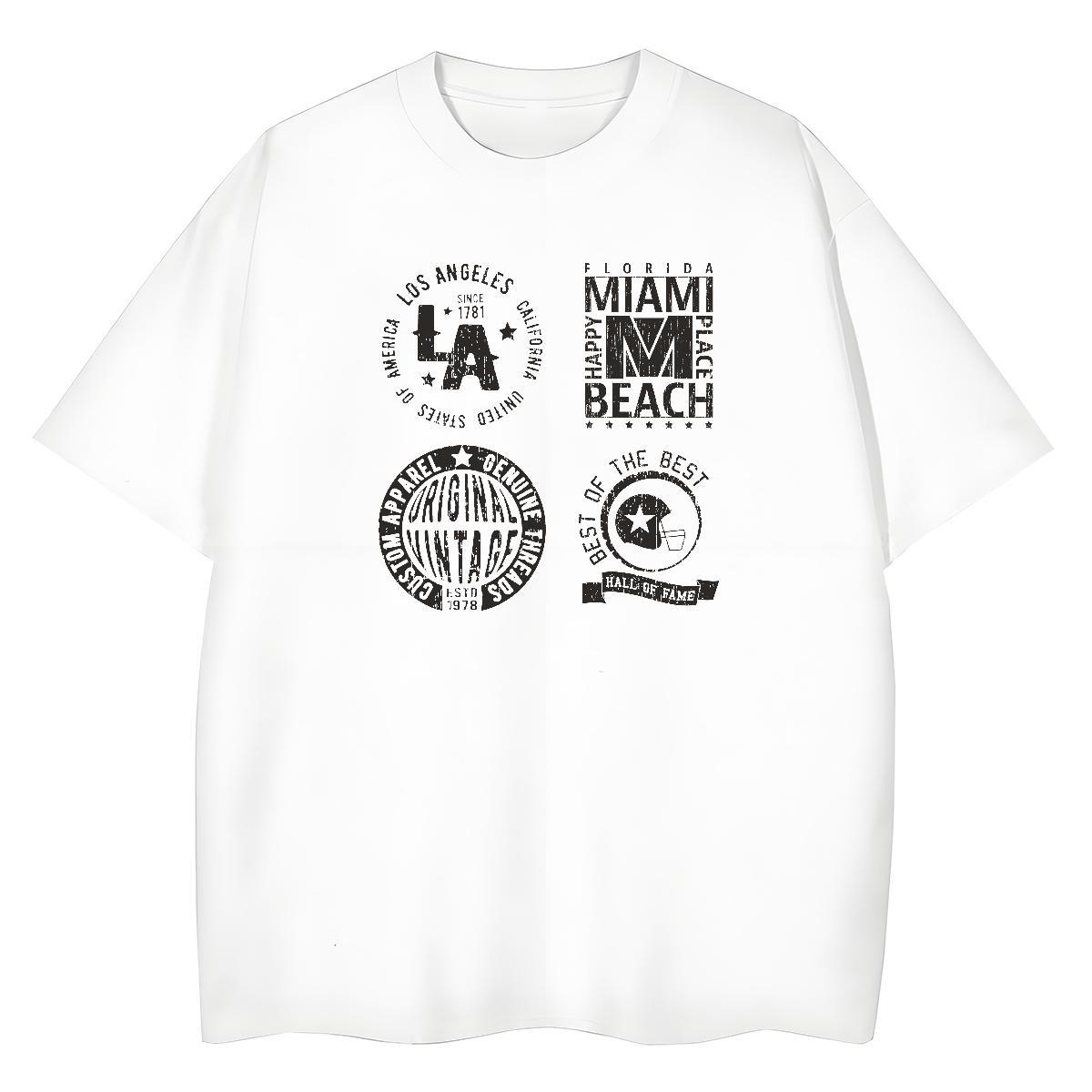 Comfortable Lady T shirt 230g Cotton letter Home Outdoor Womens T Shirts Round Neck Short Sleeve Oversized Tops