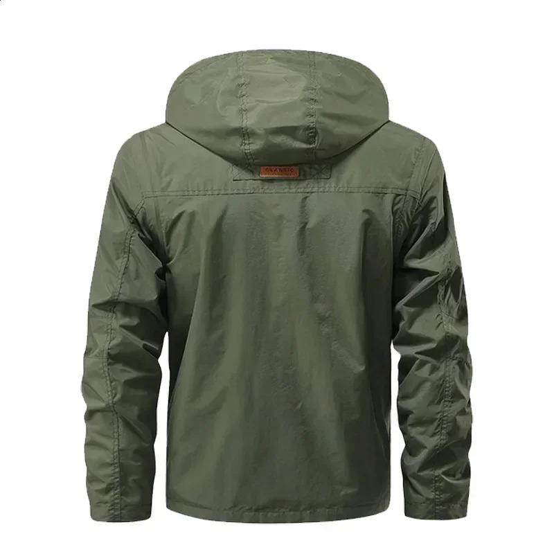 Detachable windproof jacket mens casual waterproof multi bag cargo set suitable for outdoor activities 240824