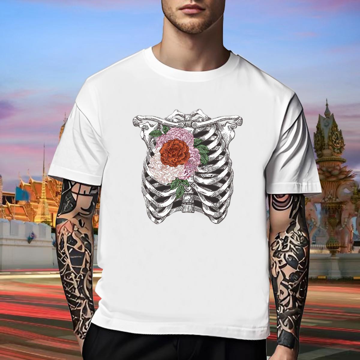 High Quality Man T Shirts 230g Cotton flower Casual Oversized Breathable Short Sleeve Tshirt for Man Woman Custom Tshirts