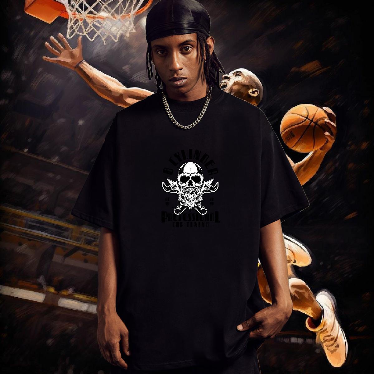 Comfortable Man T Shirts 230g 100% Cotton skull Casual Beach DIY Printed Breathable Crew Neck Men Clothes T-Shirt Designer Fashion Wear