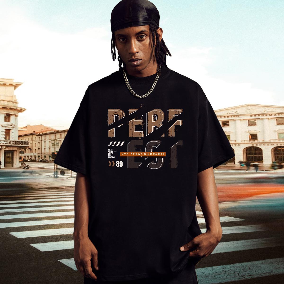 Cool Man T Shirts 100% Cotton 230g letter Casual Beach Anime Short Sleeve O-Neck Men Tops Tees Fashion New Top Tees