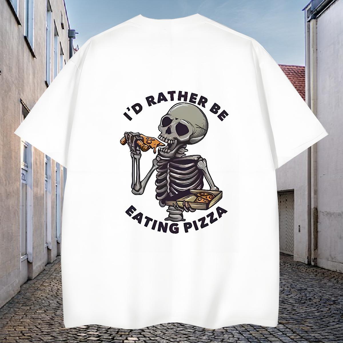 Unisex Men T Shirts 230g 100% Cotton skull Outdoor Custom Anime Breathable Crew Neck Men Tshirts 2024 Summer Top Tees