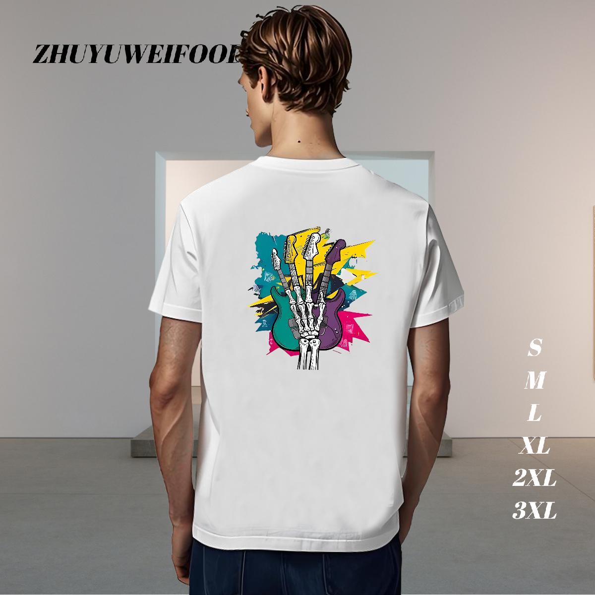 Popular Man T Shirts 100% Cotton 230g hand Sports Casual Anime Crew Neck Breathable Men Clothes T-Shirt New Arrival Top Tees