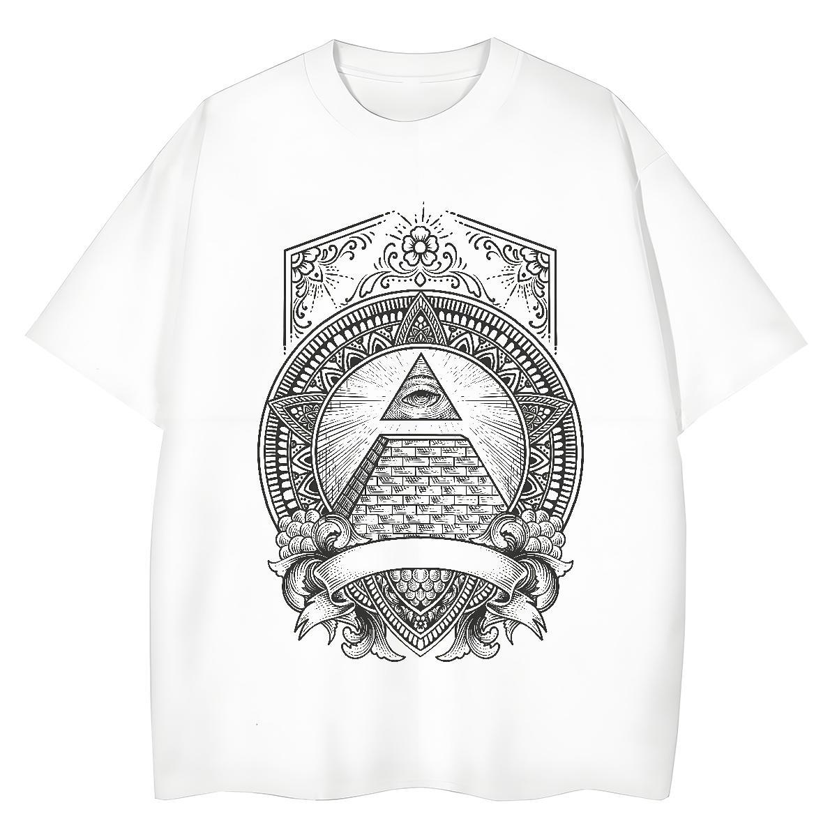 Unisex T Shirt For Man 230g Cotton eye of the devil Casual Daily Wear Anime O-Neck Short Sleeve Men Tees Fashion Casual Tees Shirts