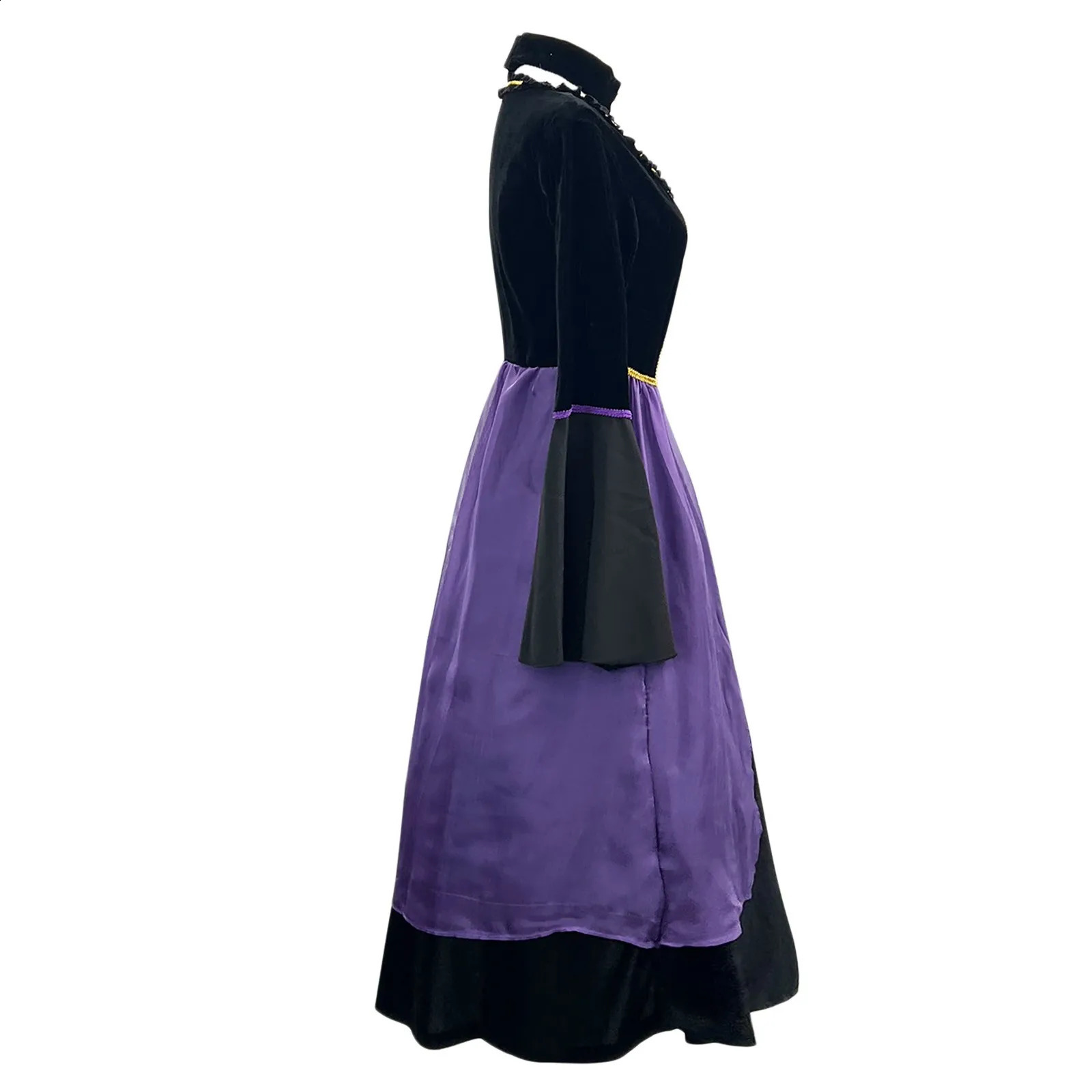 Halloween witch costume purple retro cosplay medieval party 240823