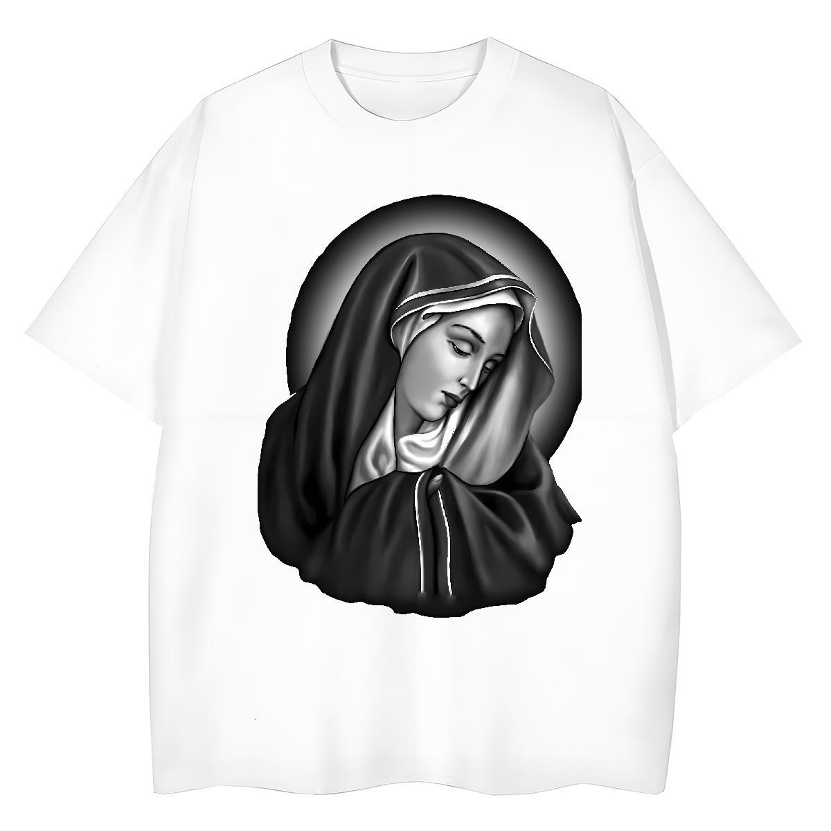 Soft Couples T Shirts 230g 100% Cotton nun Spring Summer T shirt O-Neck Short Sleeve Cartoon Print Clothings