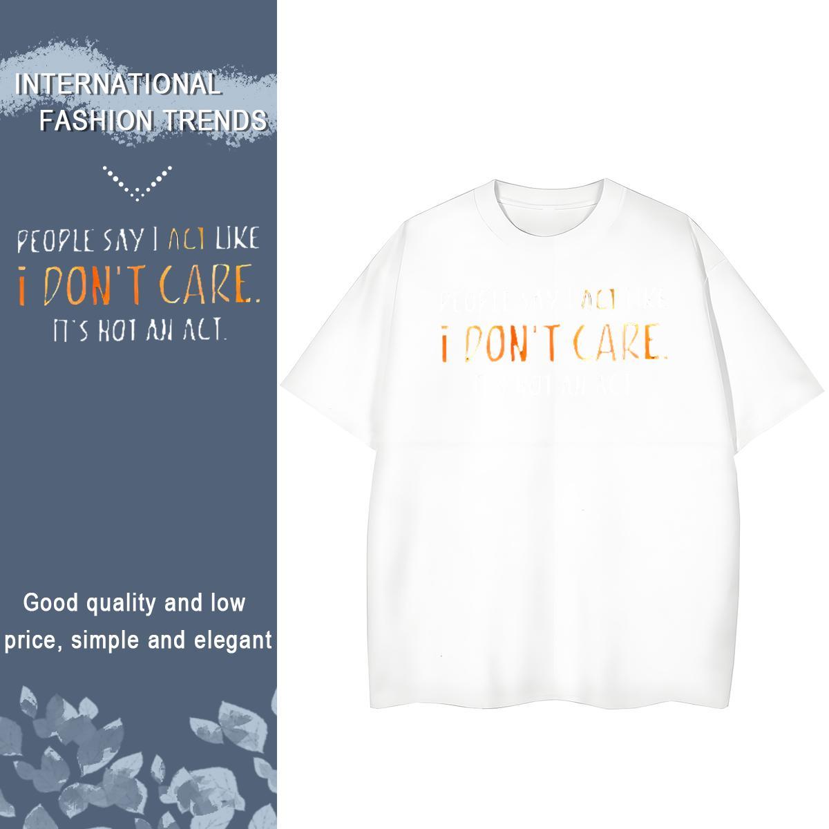 Unisex T Shirts Men 230g Pure Cotton letter Sport Customized Print Short Sleeve Soft Men Tops Tees New Designer Top Tees