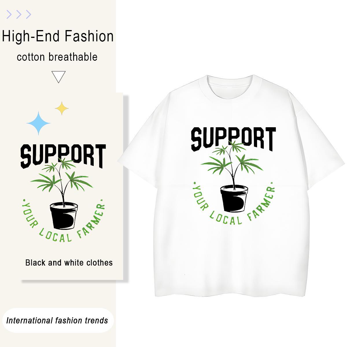 2024 Couples T Shirts tree Daily Wear 230g 100% Cotton Clothes Crew Neck Breathable Wholesale Men T Shirts Skull