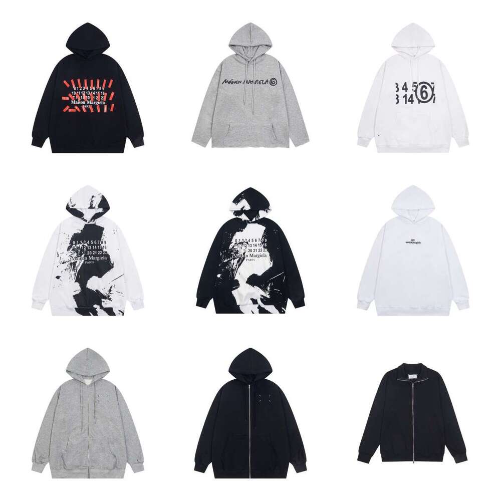 Trendy Maison MM6 high-quality unisex looped hoodie sweatshirt Sporting Jacket Versatile, Breathable & Windproof Outdoor Gear